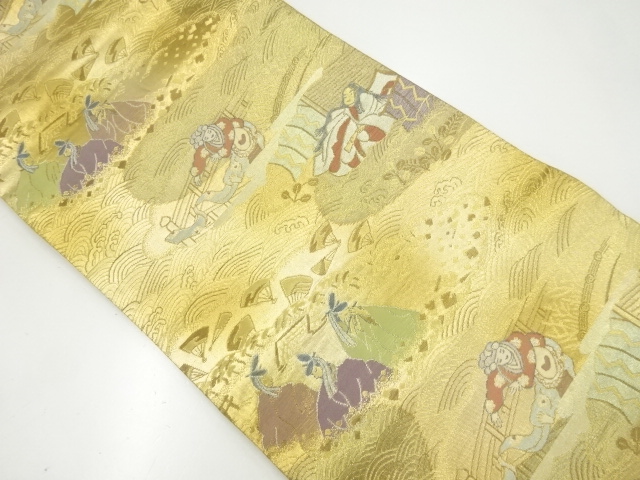 JAPANESE FUKURO OBI / SAGANISHIKI / WOVEN PEOPLE IN THE PAST